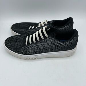 K-Swiss Black Court Addison Textile Sneakers Size 8